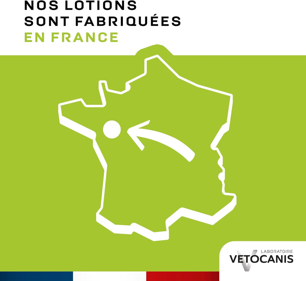 Lotions Vetocanis fabriquées en France