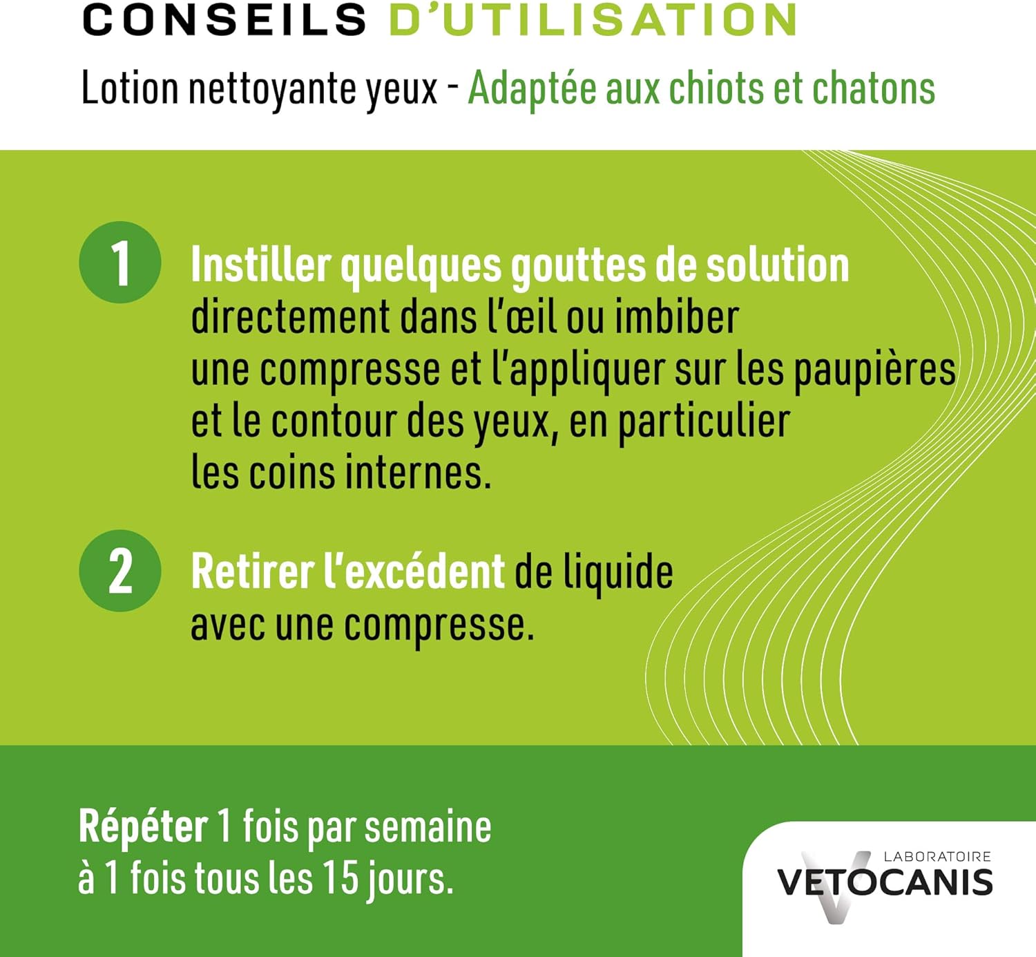 Conseils d'utilisation de la lotion oculaire en 2 étapes
