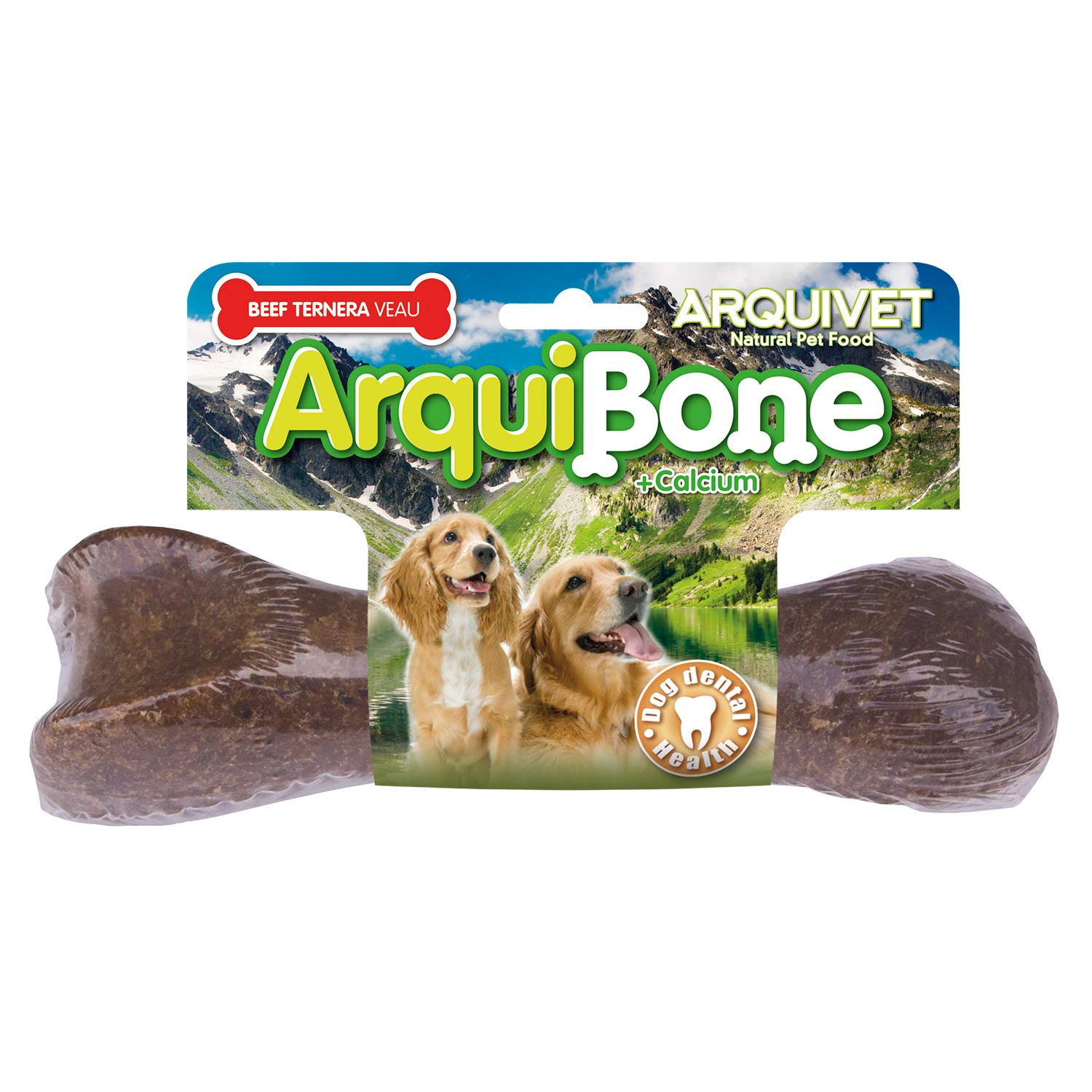 ARQUIVET Arquibone Bœuf 12,5 cm - 95 g - Grand os pour Chien - Snack Naturel pour Chiens - os à mâcher - Aliment complémentaire pour Chiens