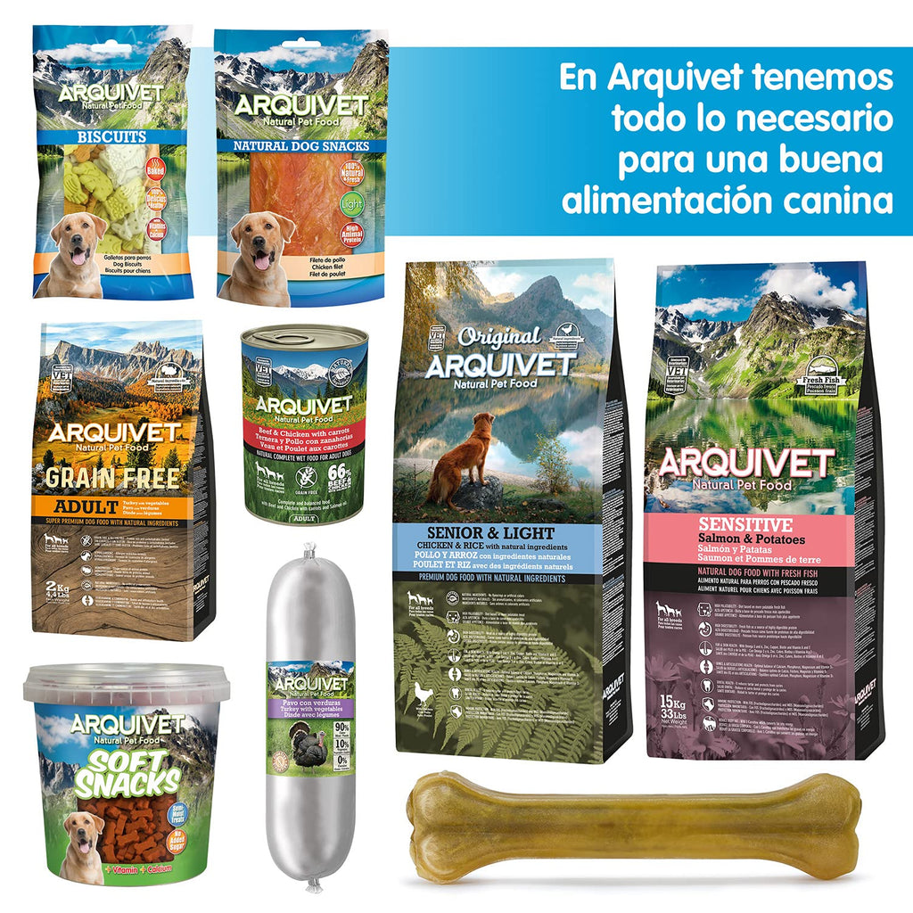 ARQUIVET Arquibone Rind 12,5 cm – 95 g – Großer Hundeknochen – Natürlicher Hundesnack – Kauknochen – Ergänzungsfuttermittel für Hunde