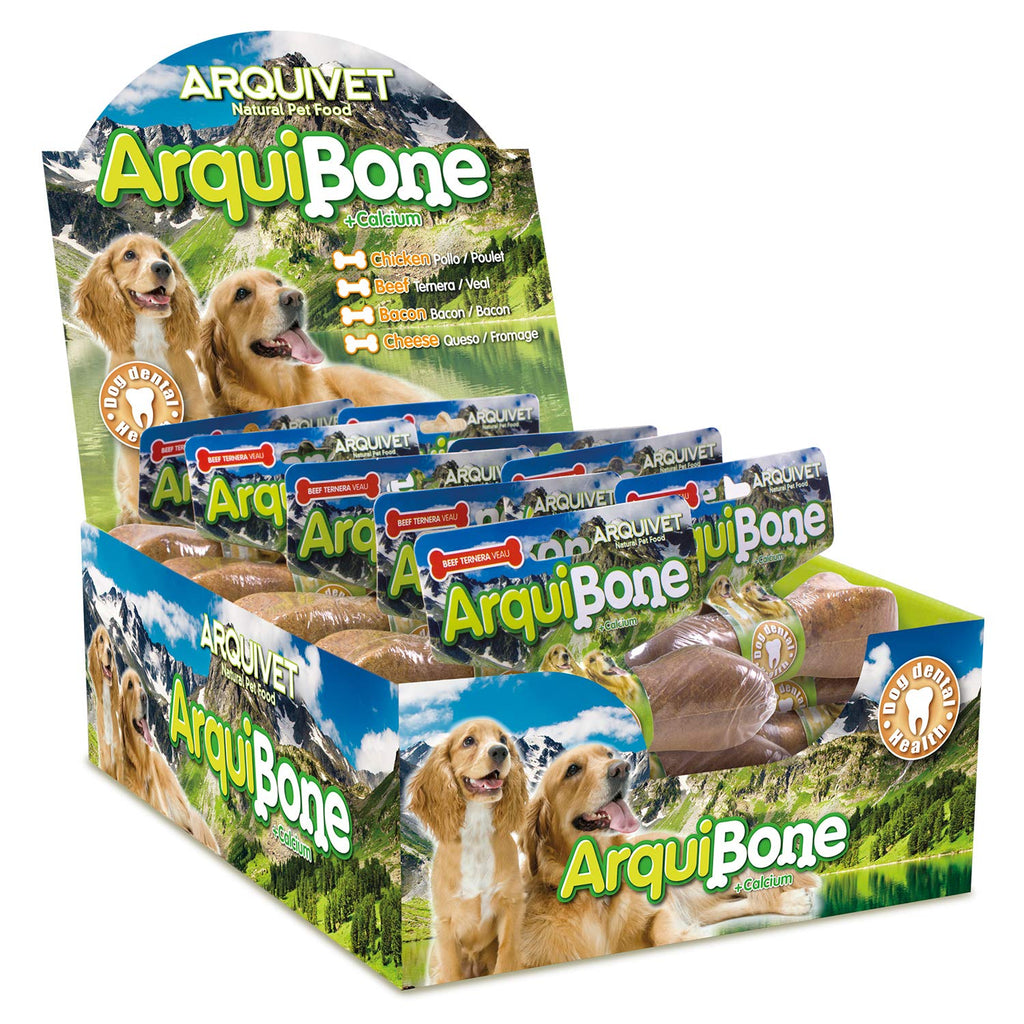 ARQUIVET Arquibone Rind 12,5 cm – 95 g – Großer Hundeknochen – Natürlicher Hundesnack – Kauknochen – Ergänzungsfuttermittel für Hunde