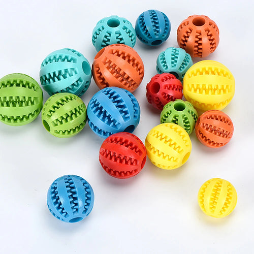 Weiche Haustier Hundespielzeuge Gummi-Hundeball für Welpen Lustige Hundespielzeuge für Haustierwelpen Großer Hund Zahnreinigungs-Futterball Spielzeug Hundeaccessoires