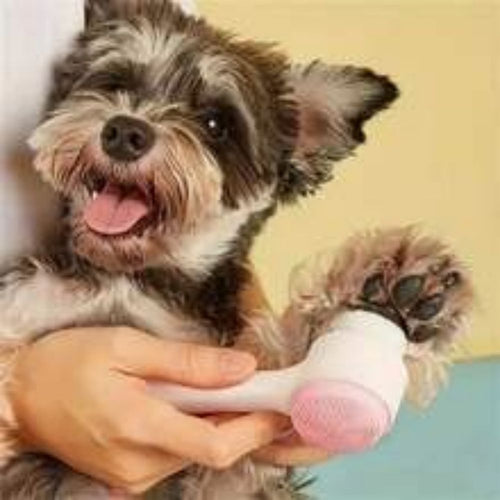 Brosse de massage et toilettage en nylon pour chien et chat