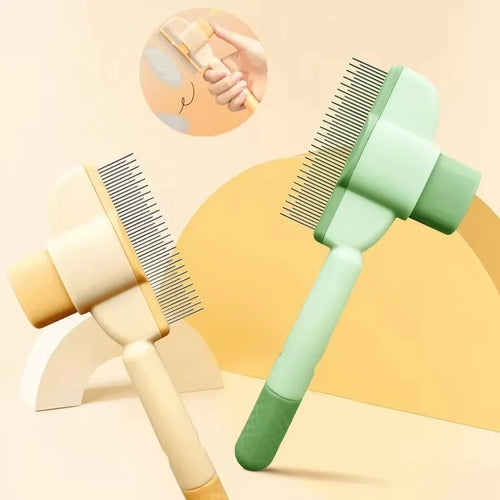 Brosse de toilettage autonettoyante pour chien et chat